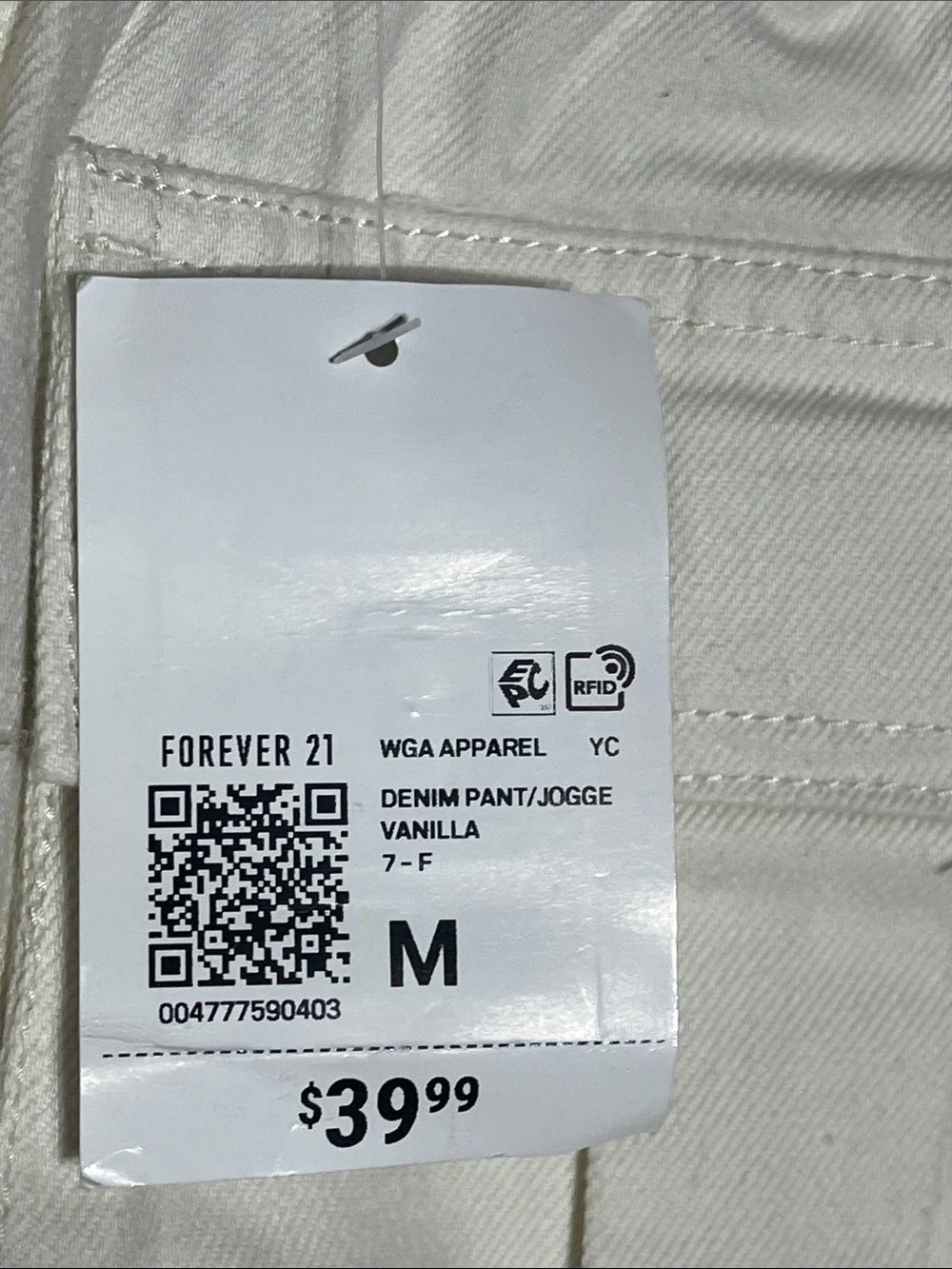Forever 21 Off-White Lace-Up Cargo Pants Eye Catching Style